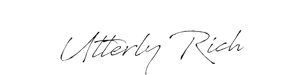 Once you've used our free online signature maker to create your best signature Antro_Vectra style, it's time to enjoy all of the benefits that Utterly Rich name signing documents. Utterly Rich signature style 6 images and pictures png