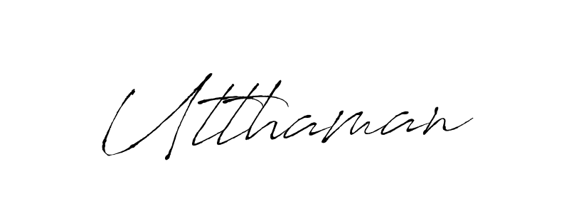 How to make Utthaman signature? Antro_Vectra is a professional autograph style. Create handwritten signature for Utthaman name. Utthaman signature style 6 images and pictures png