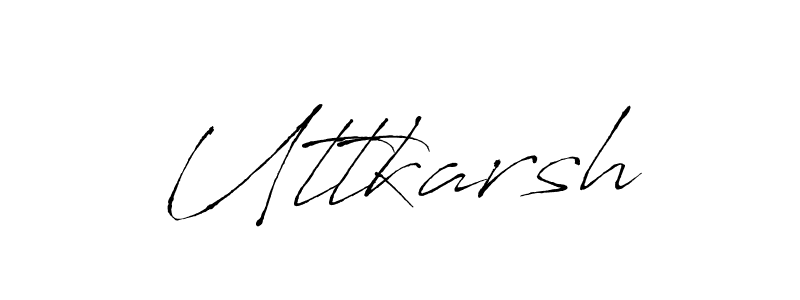 The best way (Antro_Vectra) to make a short signature is to pick only two or three words in your name. The name Uttkarsh include a total of six letters. For converting this name. Uttkarsh signature style 6 images and pictures png