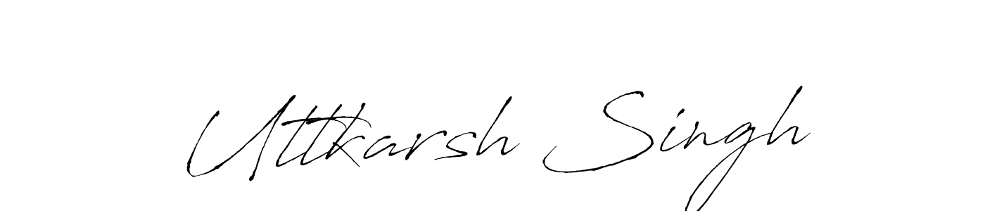 Make a beautiful signature design for name Uttkarsh Singh. With this signature (Antro_Vectra) style, you can create a handwritten signature for free. Uttkarsh Singh signature style 6 images and pictures png