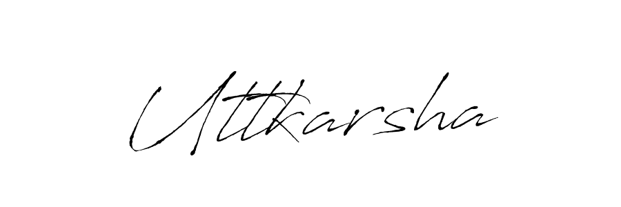 How to make Uttkarsha signature? Antro_Vectra is a professional autograph style. Create handwritten signature for Uttkarsha name. Uttkarsha signature style 6 images and pictures png