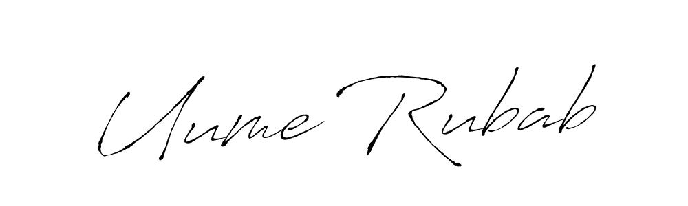 Make a short Uume Rubab signature style. Manage your documents anywhere anytime using Antro_Vectra. Create and add eSignatures, submit forms, share and send files easily. Uume Rubab signature style 6 images and pictures png