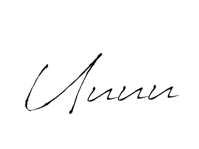 Make a beautiful signature design for name Uuuu. With this signature (Antro_Vectra) style, you can create a handwritten signature for free. Uuuu signature style 6 images and pictures png