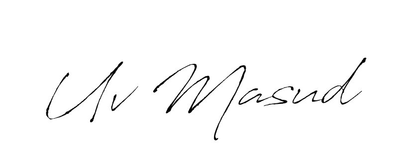 Uv Masud stylish signature style. Best Handwritten Sign (Antro_Vectra) for my name. Handwritten Signature Collection Ideas for my name Uv Masud. Uv Masud signature style 6 images and pictures png