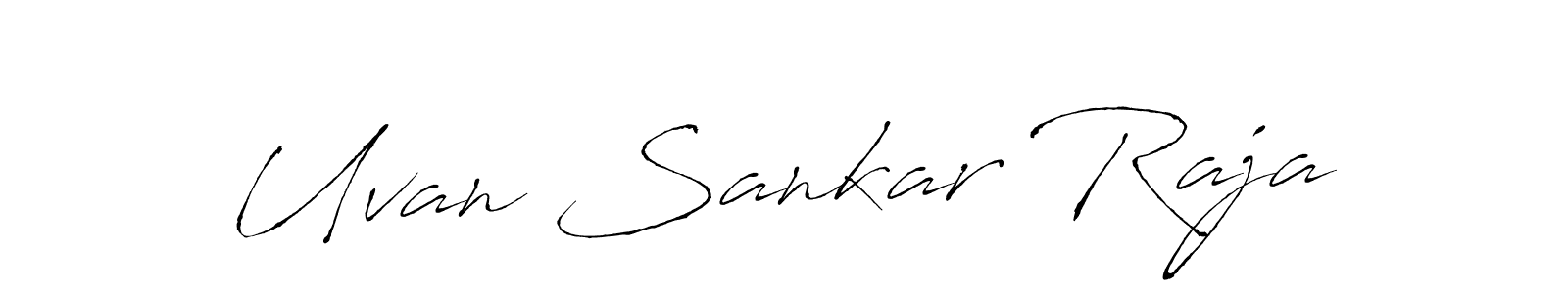 if you are searching for the best signature style for your name Uvan Sankar Raja. so please give up your signature search. here we have designed multiple signature styles  using Antro_Vectra. Uvan Sankar Raja signature style 6 images and pictures png