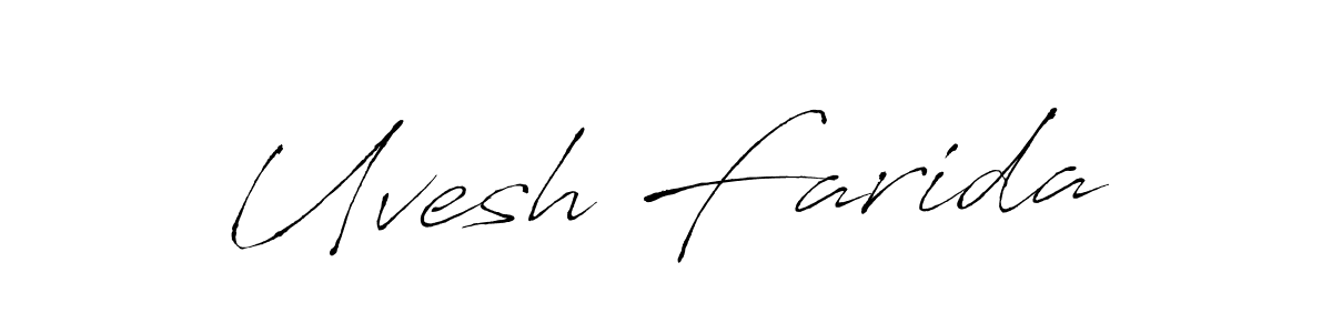 Make a beautiful signature design for name Uvesh Farida. With this signature (Antro_Vectra) style, you can create a handwritten signature for free. Uvesh Farida signature style 6 images and pictures png