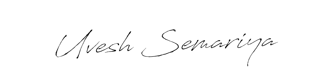 This is the best signature style for the Uvesh Semariya name. Also you like these signature font (Antro_Vectra). Mix name signature. Uvesh Semariya signature style 6 images and pictures png
