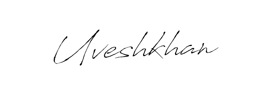 Create a beautiful signature design for name Uveshkhan. With this signature (Antro_Vectra) fonts, you can make a handwritten signature for free. Uveshkhan signature style 6 images and pictures png