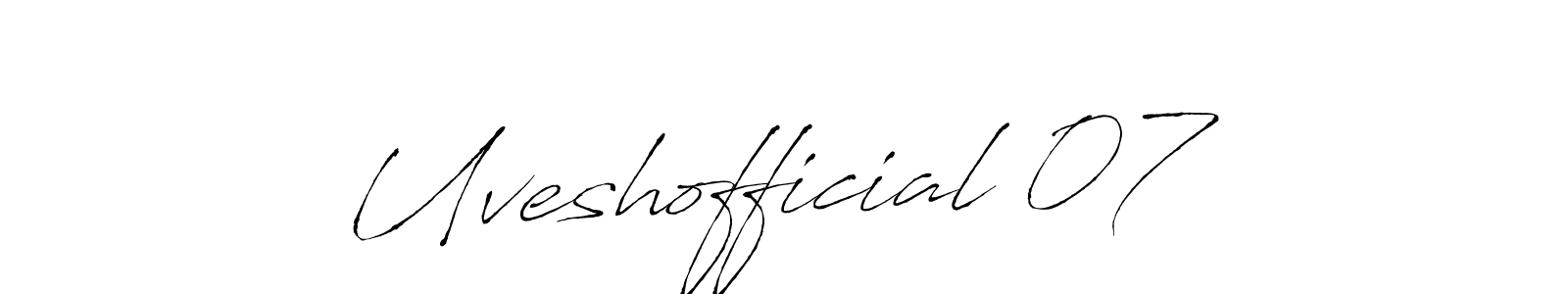 if you are searching for the best signature style for your name Uveshofficial 07. so please give up your signature search. here we have designed multiple signature styles  using Antro_Vectra. Uveshofficial 07 signature style 6 images and pictures png