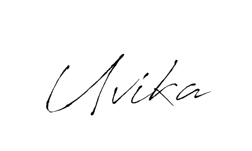 Design your own signature with our free online signature maker. With this signature software, you can create a handwritten (Antro_Vectra) signature for name Uvika. Uvika signature style 6 images and pictures png