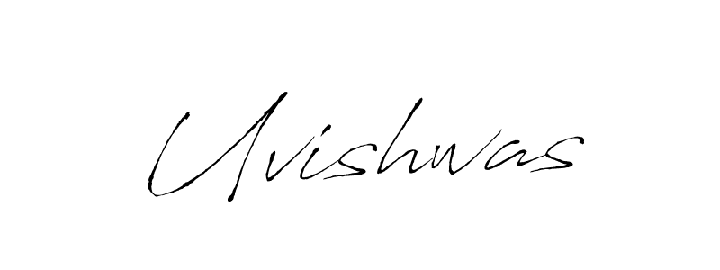 Create a beautiful signature design for name Uvishwas. With this signature (Antro_Vectra) fonts, you can make a handwritten signature for free. Uvishwas signature style 6 images and pictures png