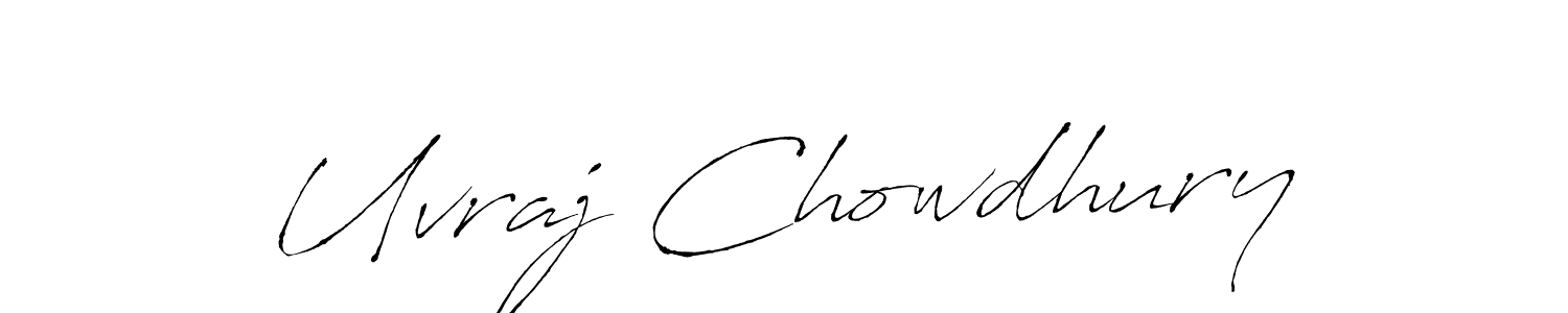 Uvraj Chowdhury stylish signature style. Best Handwritten Sign (Antro_Vectra) for my name. Handwritten Signature Collection Ideas for my name Uvraj Chowdhury. Uvraj Chowdhury signature style 6 images and pictures png