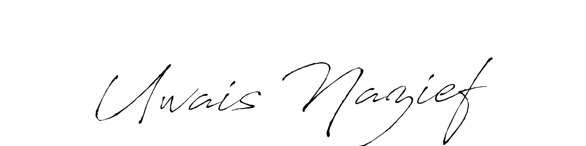 The best way (Antro_Vectra) to make a short signature is to pick only two or three words in your name. The name Uwais Nazief include a total of six letters. For converting this name. Uwais Nazief signature style 6 images and pictures png