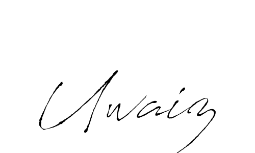 Make a beautiful signature design for name Uwaiz. With this signature (Antro_Vectra) style, you can create a handwritten signature for free. Uwaiz signature style 6 images and pictures png