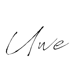 Create a beautiful signature design for name Uwe. With this signature (Antro_Vectra) fonts, you can make a handwritten signature for free. Uwe signature style 6 images and pictures png