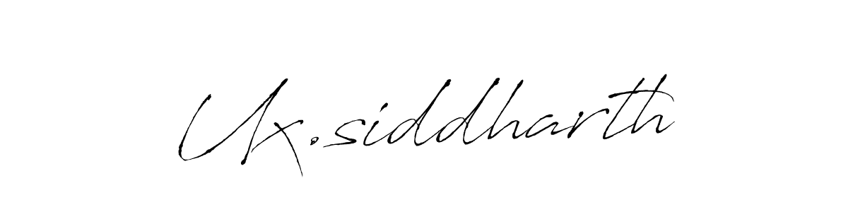 How to make Ux.siddharth name signature. Use Antro_Vectra style for creating short signs online. This is the latest handwritten sign. Ux.siddharth signature style 6 images and pictures png