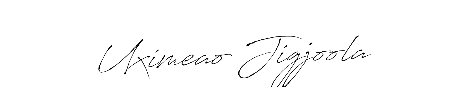 How to make Uximeao Jigjoola name signature. Use Antro_Vectra style for creating short signs online. This is the latest handwritten sign. Uximeao Jigjoola signature style 6 images and pictures png