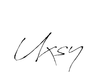 Make a beautiful signature design for name Uxsy. With this signature (Antro_Vectra) style, you can create a handwritten signature for free. Uxsy signature style 6 images and pictures png