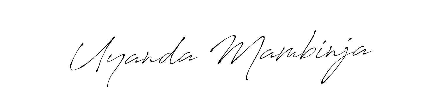 Make a beautiful signature design for name Uyanda Mambinja. With this signature (Antro_Vectra) style, you can create a handwritten signature for free. Uyanda Mambinja signature style 6 images and pictures png