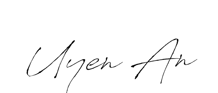 You should practise on your own different ways (Antro_Vectra) to write your name (Uyen An) in signature. don't let someone else do it for you. Uyen An signature style 6 images and pictures png