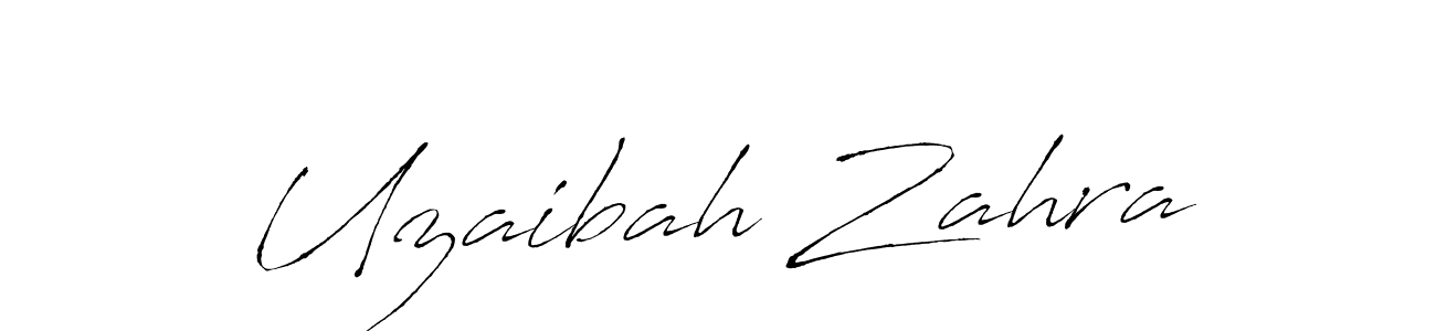 if you are searching for the best signature style for your name Uzaibah Zahra. so please give up your signature search. here we have designed multiple signature styles  using Antro_Vectra. Uzaibah Zahra signature style 6 images and pictures png