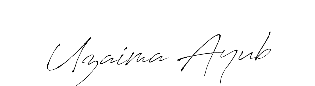 Create a beautiful signature design for name Uzaima Ayub. With this signature (Antro_Vectra) fonts, you can make a handwritten signature for free. Uzaima Ayub signature style 6 images and pictures png