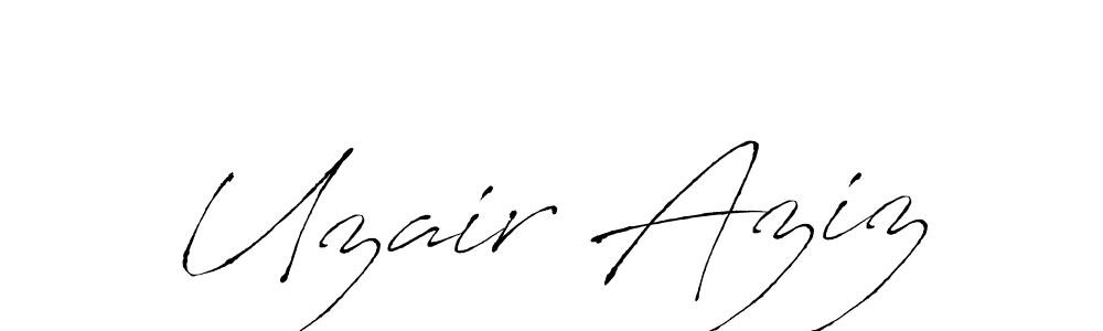 Make a beautiful signature design for name Uzair Aziz. With this signature (Antro_Vectra) style, you can create a handwritten signature for free. Uzair Aziz signature style 6 images and pictures png