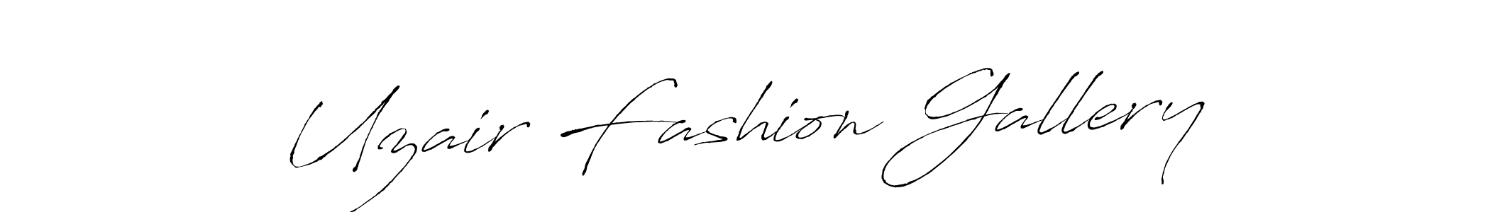 How to make Uzair Fashion Gallery signature? Antro_Vectra is a professional autograph style. Create handwritten signature for Uzair Fashion Gallery name. Uzair Fashion Gallery signature style 6 images and pictures png
