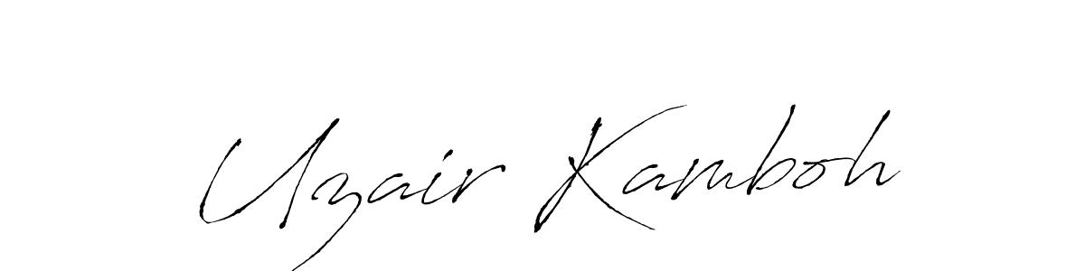 Uzair Kamboh stylish signature style. Best Handwritten Sign (Antro_Vectra) for my name. Handwritten Signature Collection Ideas for my name Uzair Kamboh. Uzair Kamboh signature style 6 images and pictures png