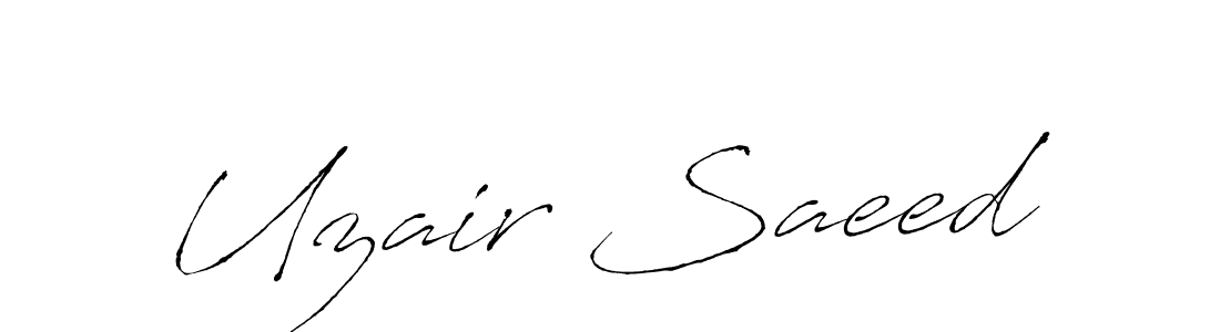 Create a beautiful signature design for name Uzair Saeed. With this signature (Antro_Vectra) fonts, you can make a handwritten signature for free. Uzair Saeed signature style 6 images and pictures png
