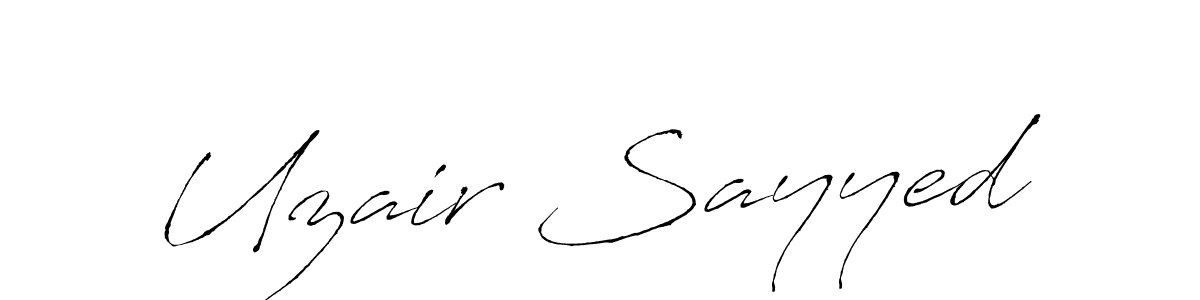 The best way (Antro_Vectra) to make a short signature is to pick only two or three words in your name. The name Uzair Sayyed include a total of six letters. For converting this name. Uzair Sayyed signature style 6 images and pictures png