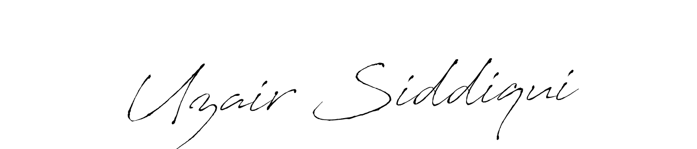 How to make Uzair Siddiqui name signature. Use Antro_Vectra style for creating short signs online. This is the latest handwritten sign. Uzair Siddiqui signature style 6 images and pictures png