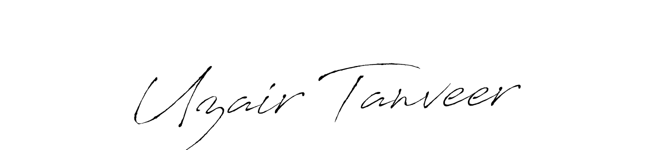 Make a beautiful signature design for name Uzair Tanveer. With this signature (Antro_Vectra) style, you can create a handwritten signature for free. Uzair Tanveer signature style 6 images and pictures png