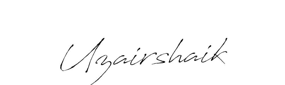 How to make Uzairshaik signature? Antro_Vectra is a professional autograph style. Create handwritten signature for Uzairshaik name. Uzairshaik signature style 6 images and pictures png
