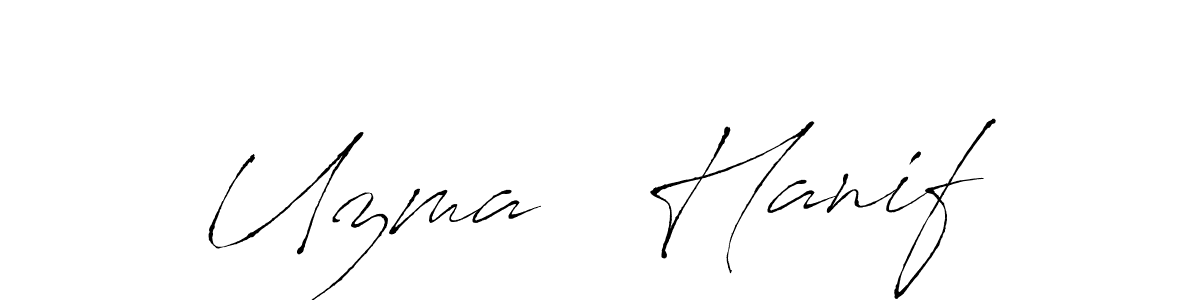 Create a beautiful signature design for name Uzma   Hanif. With this signature (Antro_Vectra) fonts, you can make a handwritten signature for free. Uzma   Hanif signature style 6 images and pictures png