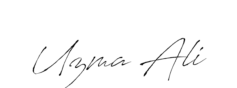 How to make Uzma Ali name signature. Use Antro_Vectra style for creating short signs online. This is the latest handwritten sign. Uzma Ali signature style 6 images and pictures png