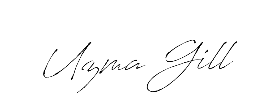if you are searching for the best signature style for your name Uzma Gill. so please give up your signature search. here we have designed multiple signature styles  using Antro_Vectra. Uzma Gill signature style 6 images and pictures png