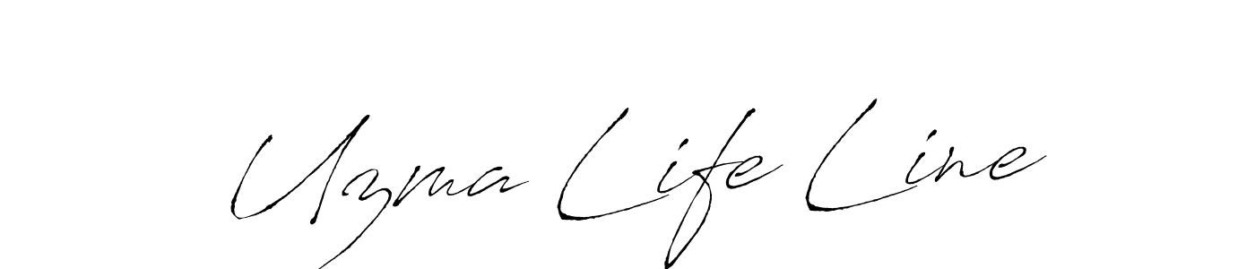 How to make Uzma Life Line signature? Antro_Vectra is a professional autograph style. Create handwritten signature for Uzma Life Line name. Uzma Life Line signature style 6 images and pictures png