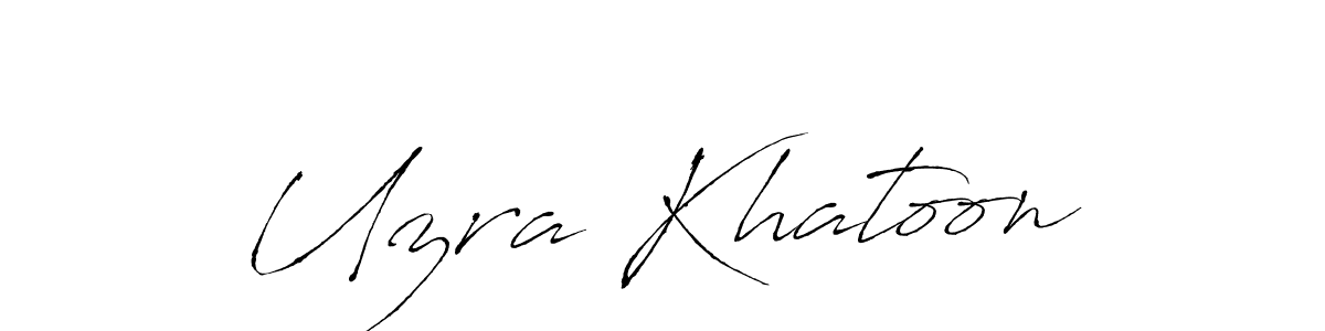 Design your own signature with our free online signature maker. With this signature software, you can create a handwritten (Antro_Vectra) signature for name Uzra Khatoon. Uzra Khatoon signature style 6 images and pictures png