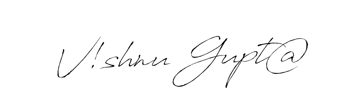 How to make V!shnu Gupt@ name signature. Use Antro_Vectra style for creating short signs online. This is the latest handwritten sign. V!shnu Gupt@ signature style 6 images and pictures png
