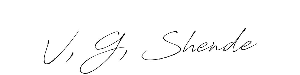 How to make V, G, Shende signature? Antro_Vectra is a professional autograph style. Create handwritten signature for V, G, Shende name. V, G, Shende signature style 6 images and pictures png