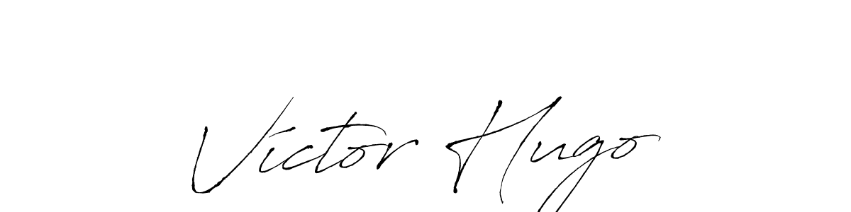 Make a beautiful signature design for name Víctor Hugo. With this signature (Antro_Vectra) style, you can create a handwritten signature for free. Víctor Hugo signature style 6 images and pictures png