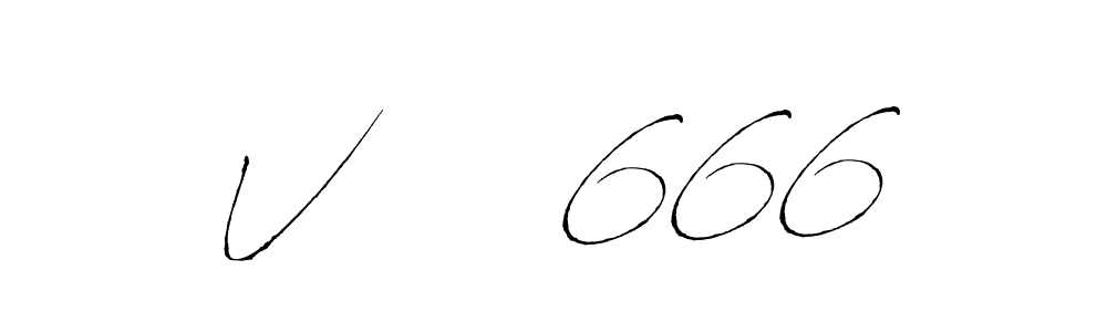 Also You can easily find your signature by using the search form. We will create V      666 name handwritten signature images for you free of cost using Antro_Vectra sign style. V      666 signature style 6 images and pictures png