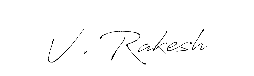 Make a beautiful signature design for name V . Rakesh. Use this online signature maker to create a handwritten signature for free. V . Rakesh signature style 6 images and pictures png