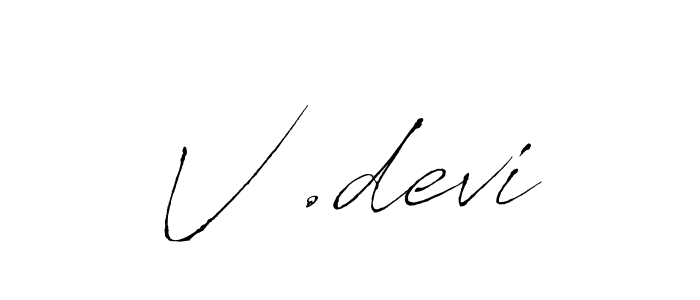 if you are searching for the best signature style for your name V .devi. so please give up your signature search. here we have designed multiple signature styles  using Antro_Vectra. V .devi signature style 6 images and pictures png