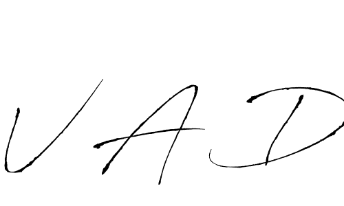 The best way (Antro_Vectra) to make a short signature is to pick only two or three words in your name. The name V A D include a total of six letters. For converting this name. V A D signature style 6 images and pictures png