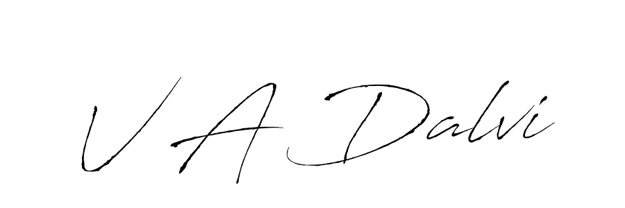 Create a beautiful signature design for name V A Dalvi. With this signature (Antro_Vectra) fonts, you can make a handwritten signature for free. V A Dalvi signature style 6 images and pictures png