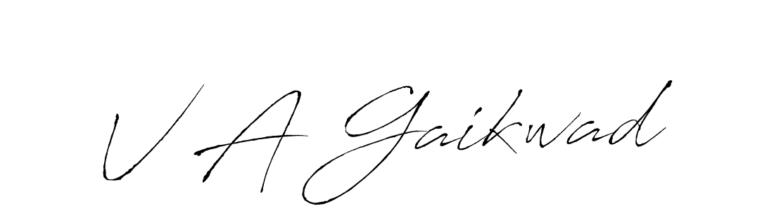 V A Gaikwad stylish signature style. Best Handwritten Sign (Antro_Vectra) for my name. Handwritten Signature Collection Ideas for my name V A Gaikwad. V A Gaikwad signature style 6 images and pictures png