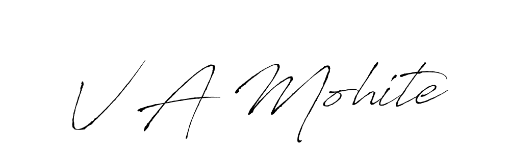It looks lik you need a new signature style for name V A Mohite. Design unique handwritten (Antro_Vectra) signature with our free signature maker in just a few clicks. V A Mohite signature style 6 images and pictures png