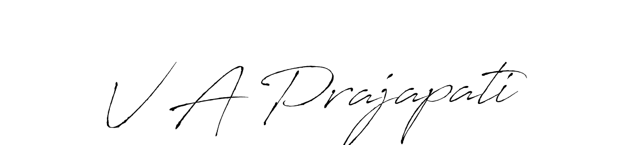 Similarly Antro_Vectra is the best handwritten signature design. Signature creator online .You can use it as an online autograph creator for name V A Prajapati. V A Prajapati signature style 6 images and pictures png
